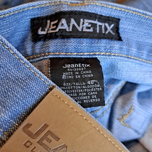 40 Waist Jeanetix Blue Jeans - Picture 6 of 6